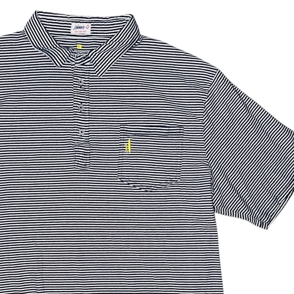 WB2 Johnnie-O West Coast Prep Striped Polo Shirt Mens XL Short Sleeve